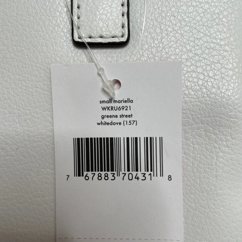 Kate Spade Small Mariella Greene Street White Leather Satchel Purse‎ Bride NEW